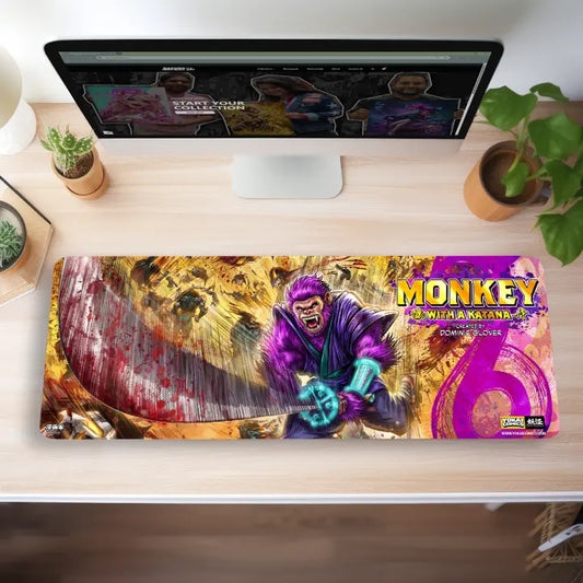Mousepad - Samurai Monkey Slashing